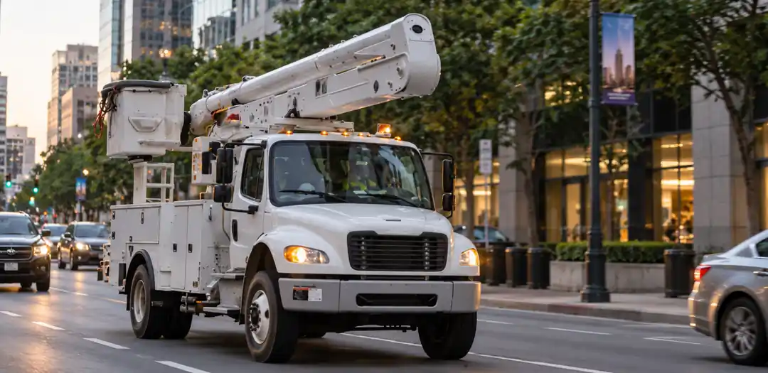 Utility and telecom service fleet vehicles in the field
