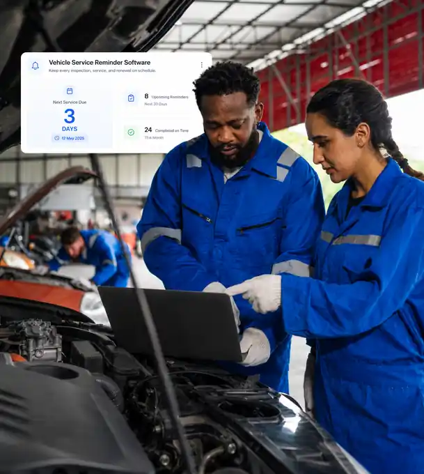 Vehicle Service Reminder Software