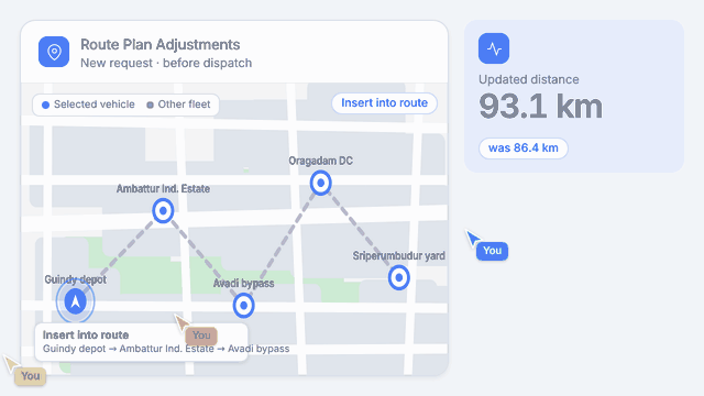 Route Plan Adjustments