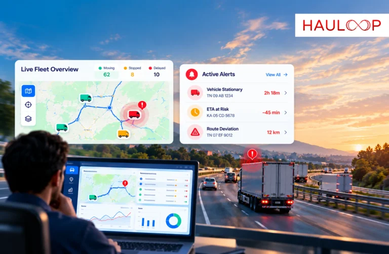 What does a Fleet Control Tower View Show that a Scheduled Report Can't?